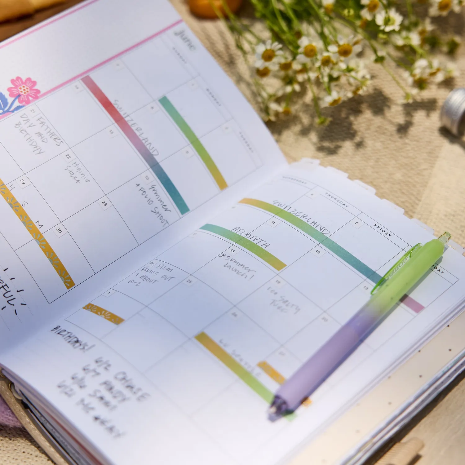 Happy Planner Neon Neutral folio A5 non daté cuir vegan