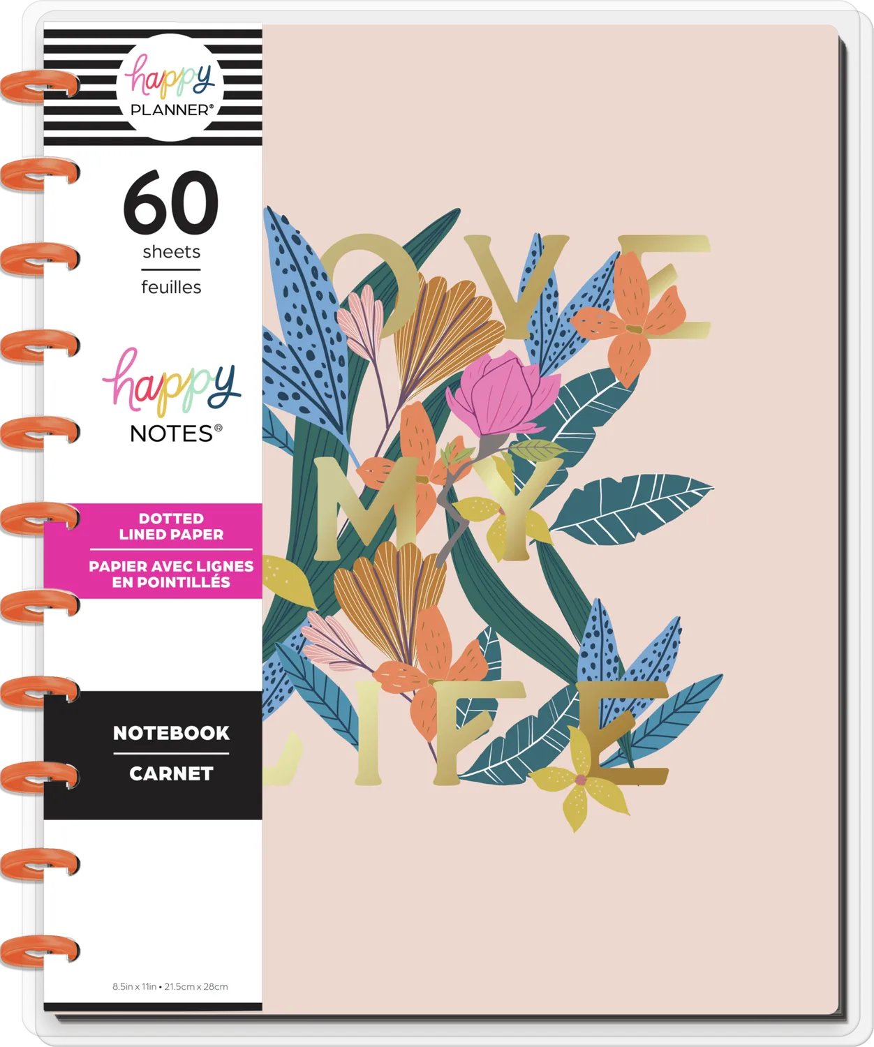 Happy Planner Big carnet pointillé Jungle 60 feuilles intercalaires
