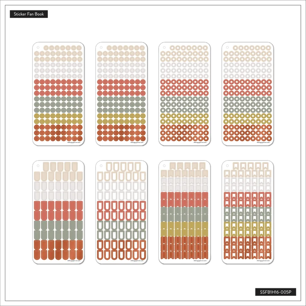Happy Planner Work+Life Ivy Rose stickers 16 planches