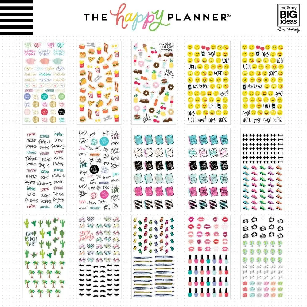 Happy Planner Tiny Icons stickers 1508 mini-icônes