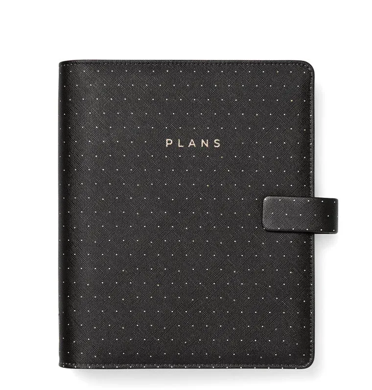 Filofax Moonlight organiseur A5 noir détails dorés