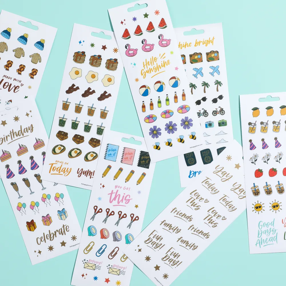 Happy Planner All the Things stickers icônes 233 pièces