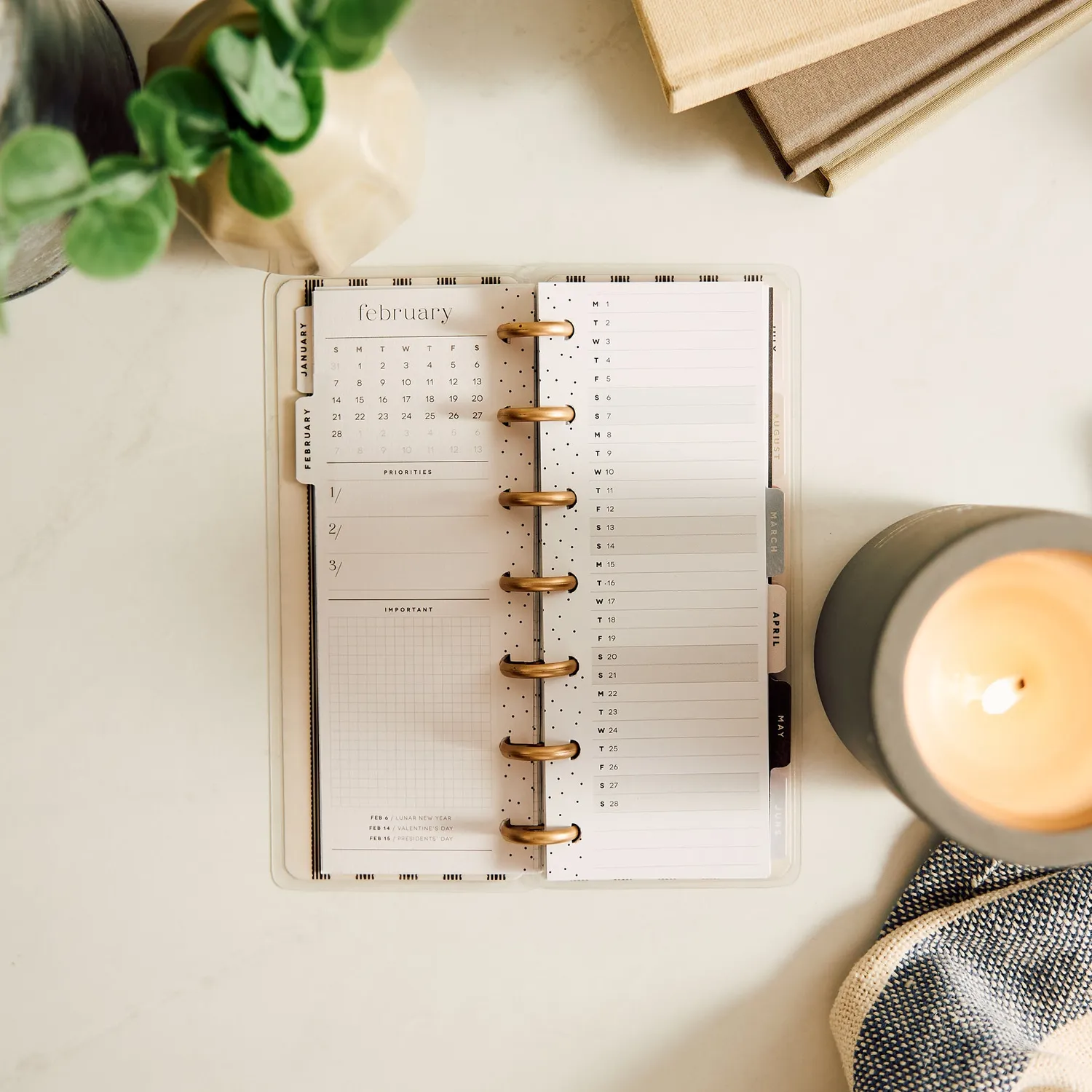 Happy Planner Haven & Heart 2027 Skinny Mini agenda horizontal 12 mois