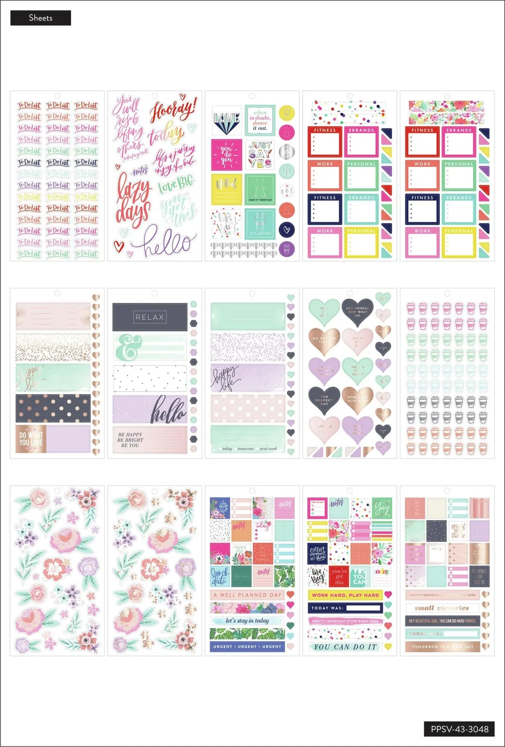 Happy Planner Choose Happy Value Pack stickers mini 749