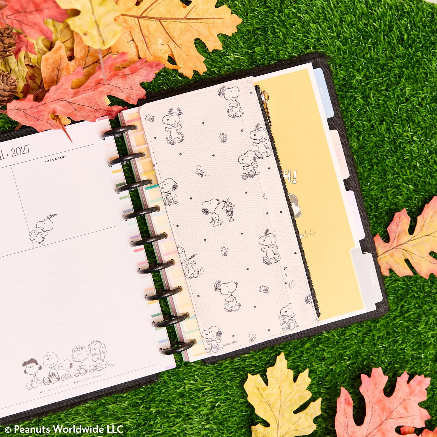 Happy Planner Peanuts Snoopy porte-cartes Classic fermeture