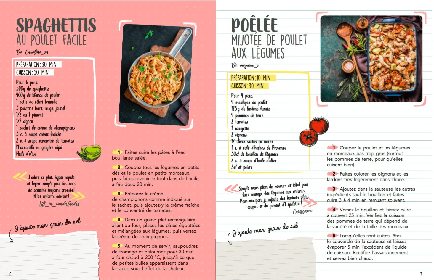 Marmiton Cahier gourmand Un plat un repas cahier recettes