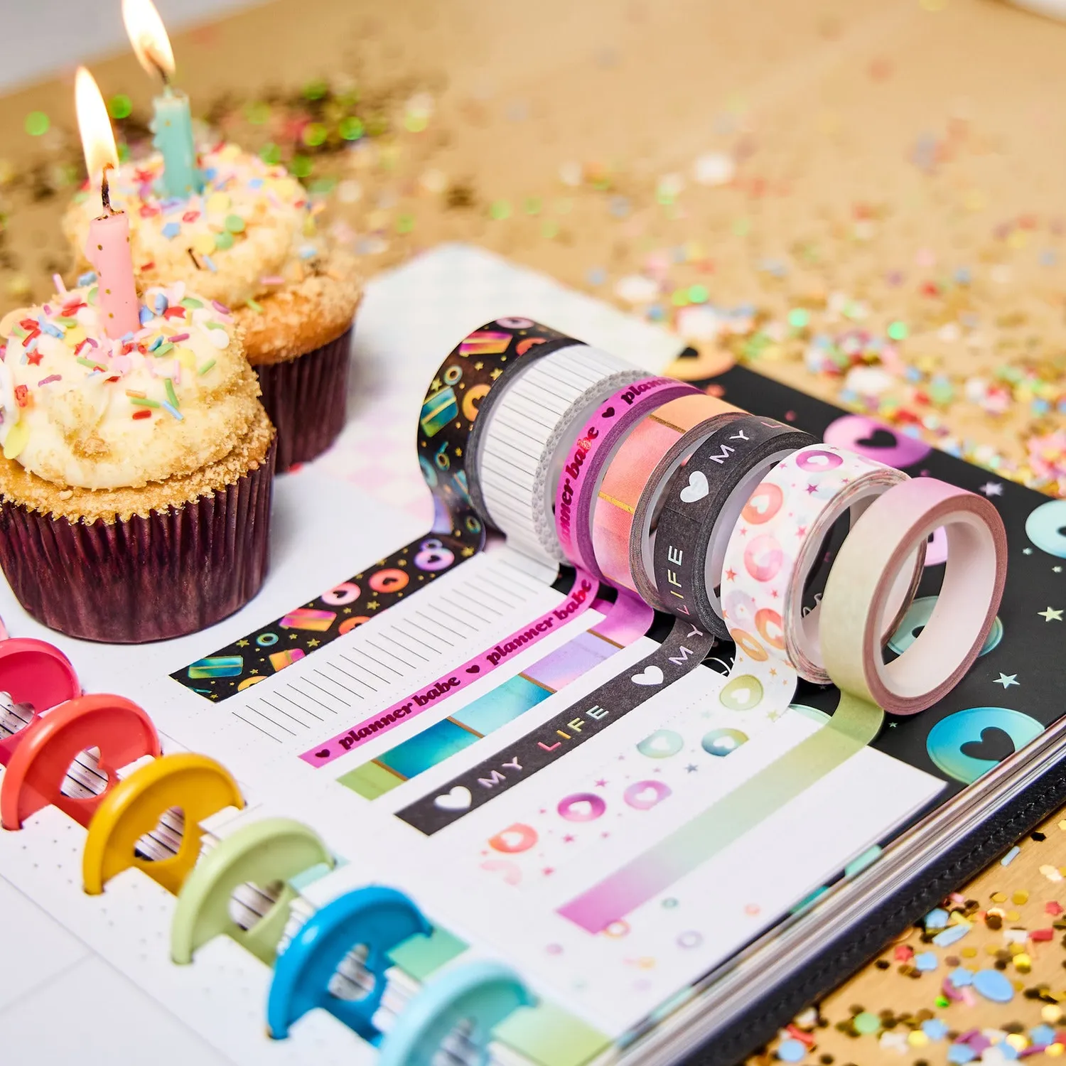 Happy Planner 10 Years of Happy washi tape 7 rouleaux