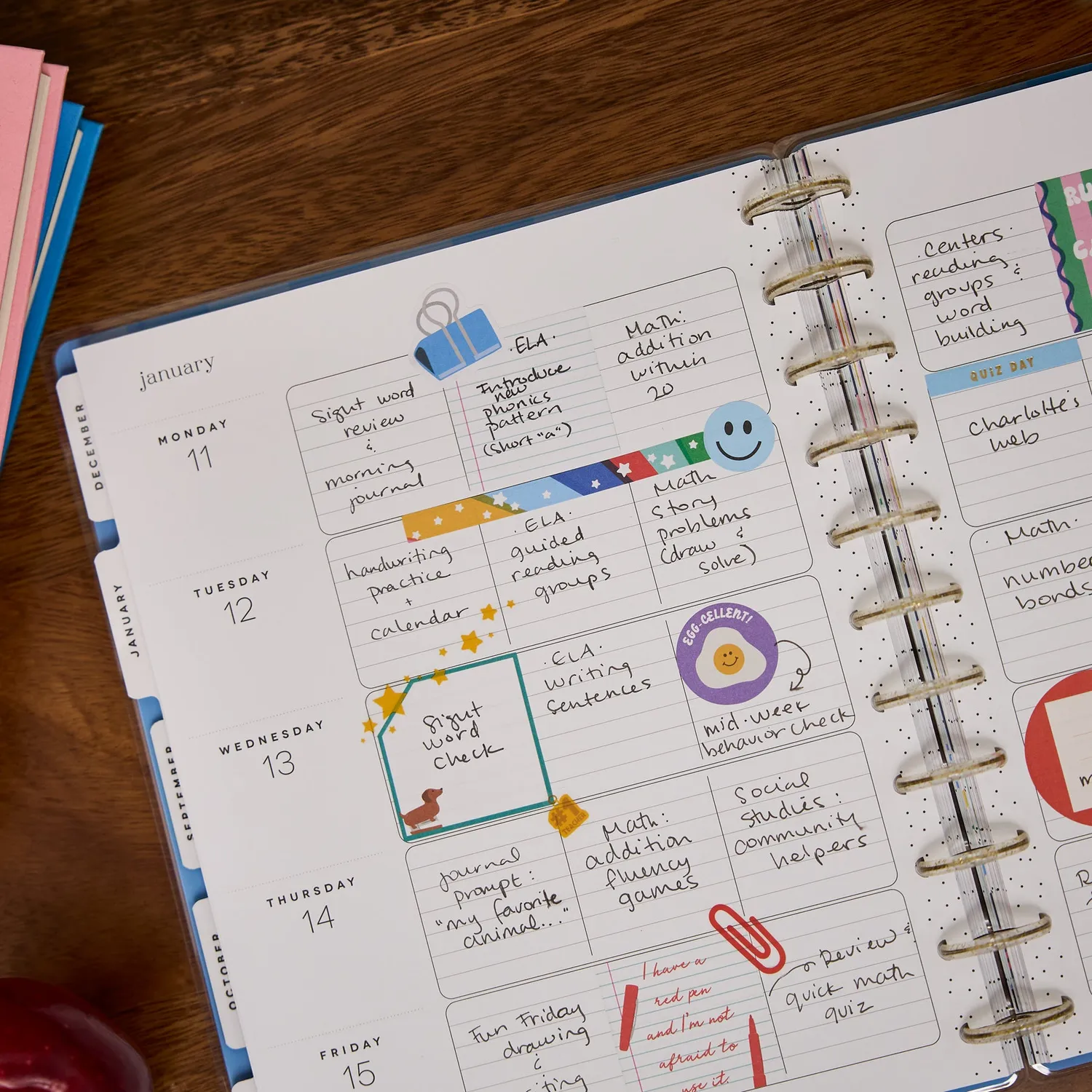 Happy Planner Live Love Teach Big agenda enseignant 2026-2027