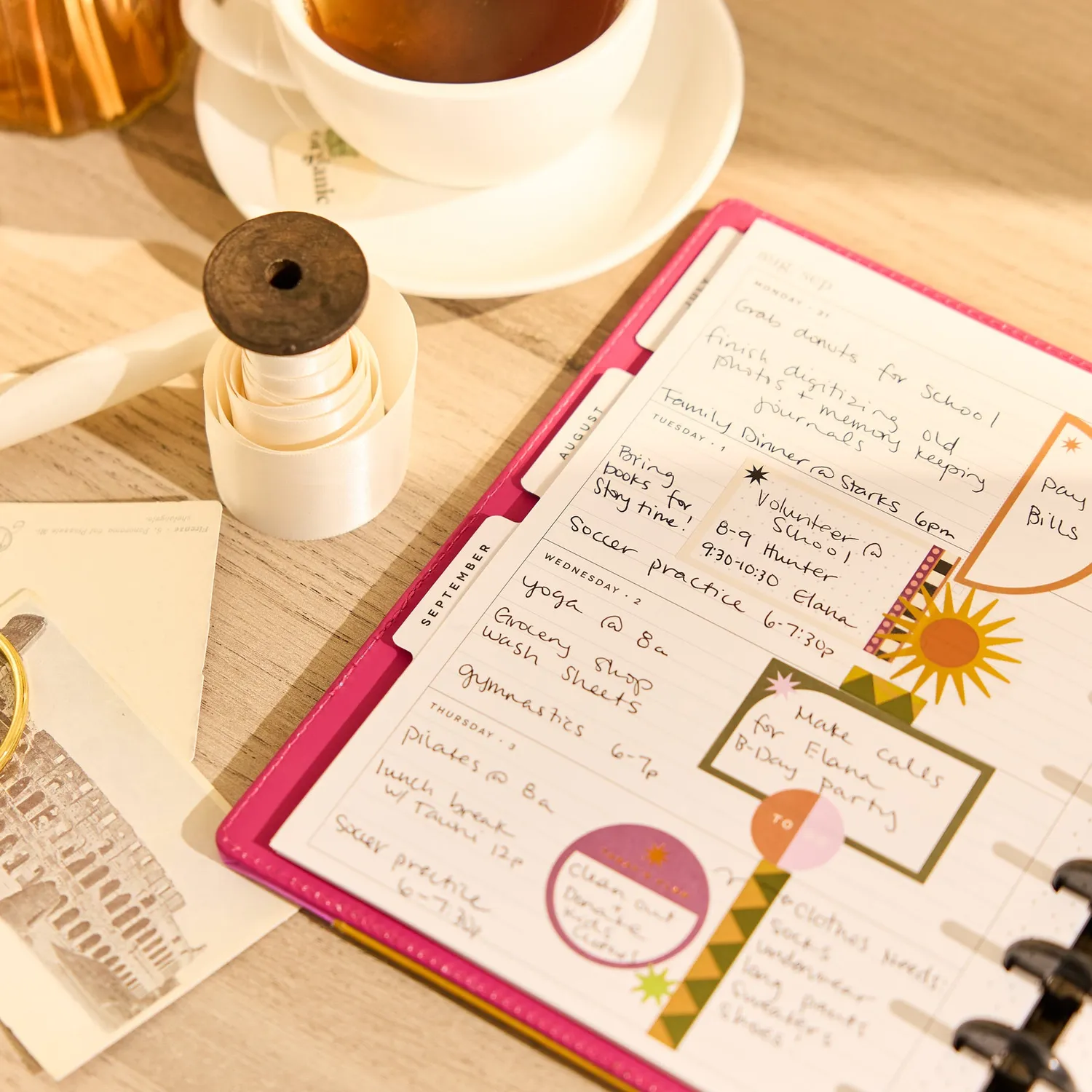 Happy Planner Horizon Lines agenda horizontal Classic 12 mois 2026-2027