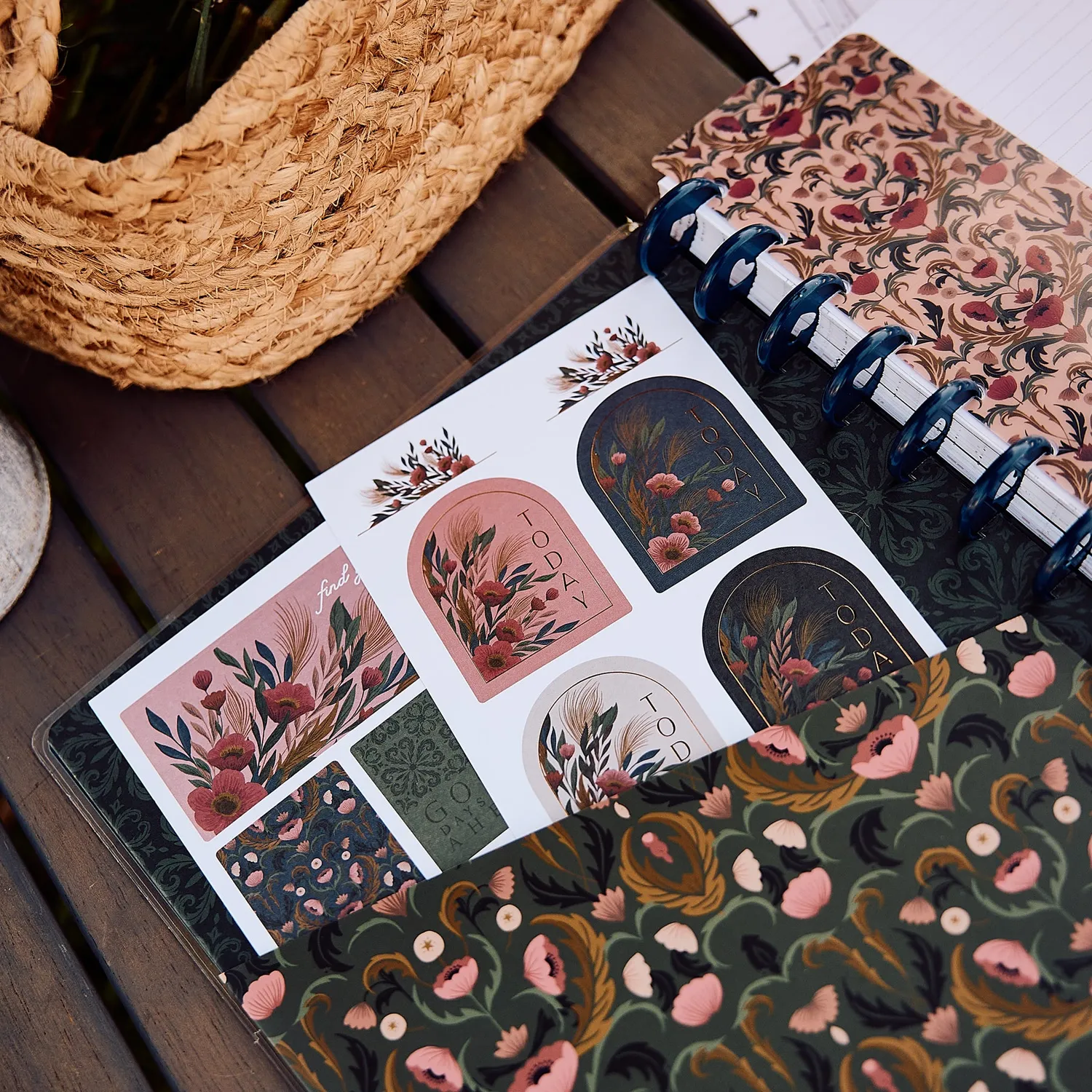 Happy Planner Twilight Tapestry pack accessoires Big floral