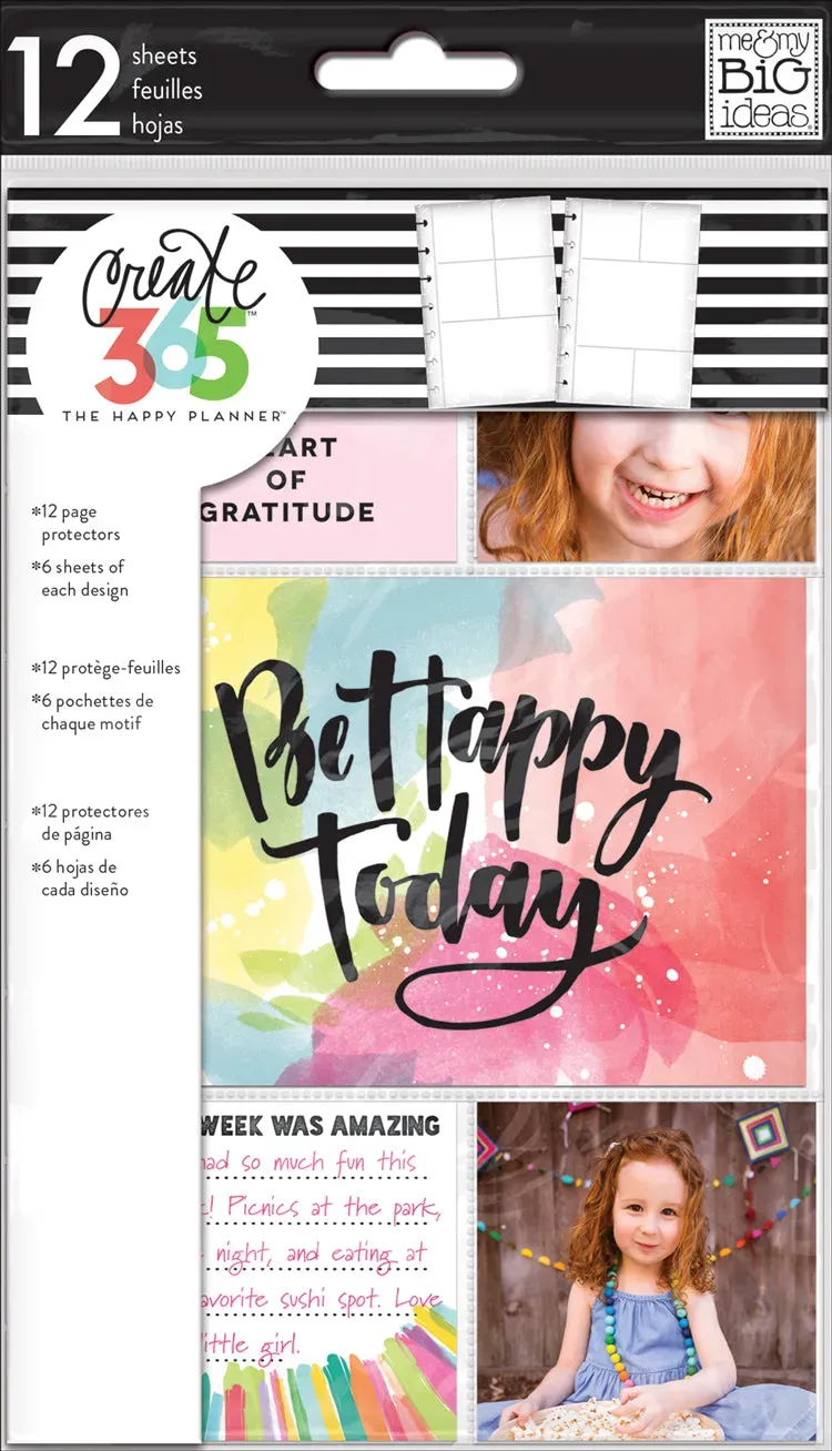 Happy Planner Mini protège-pages pochettes x12