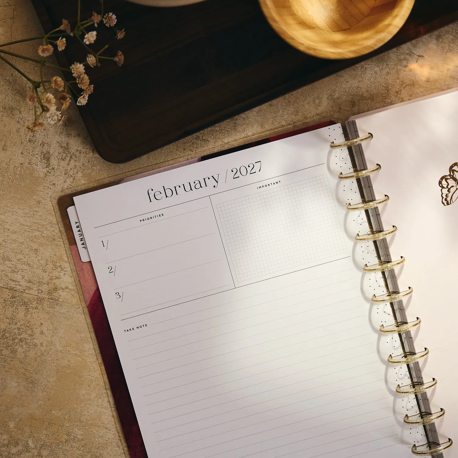 Happy Planner Abstract Autumn agenda 2027 Big horizontal