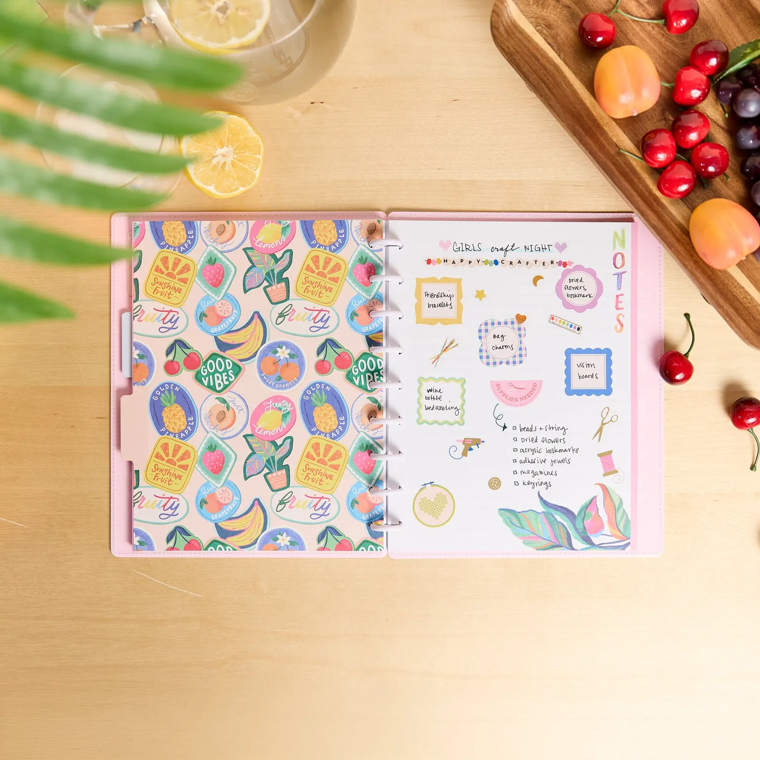 Happy Planner Sunshine Splash carnet pointillé ligné Classic 60 feuilles