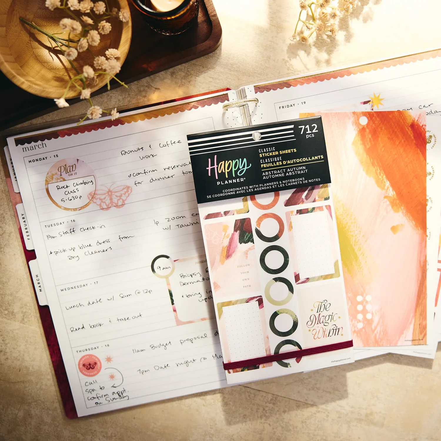 Me & my big ideas Abstract Autumn stickers value pack 30 planches terracotta