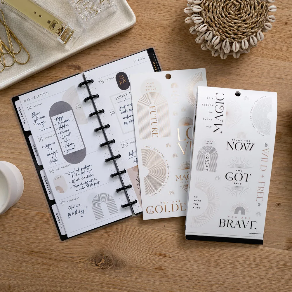 Happy Planner Radiate stickers minimalistes 571 pièces