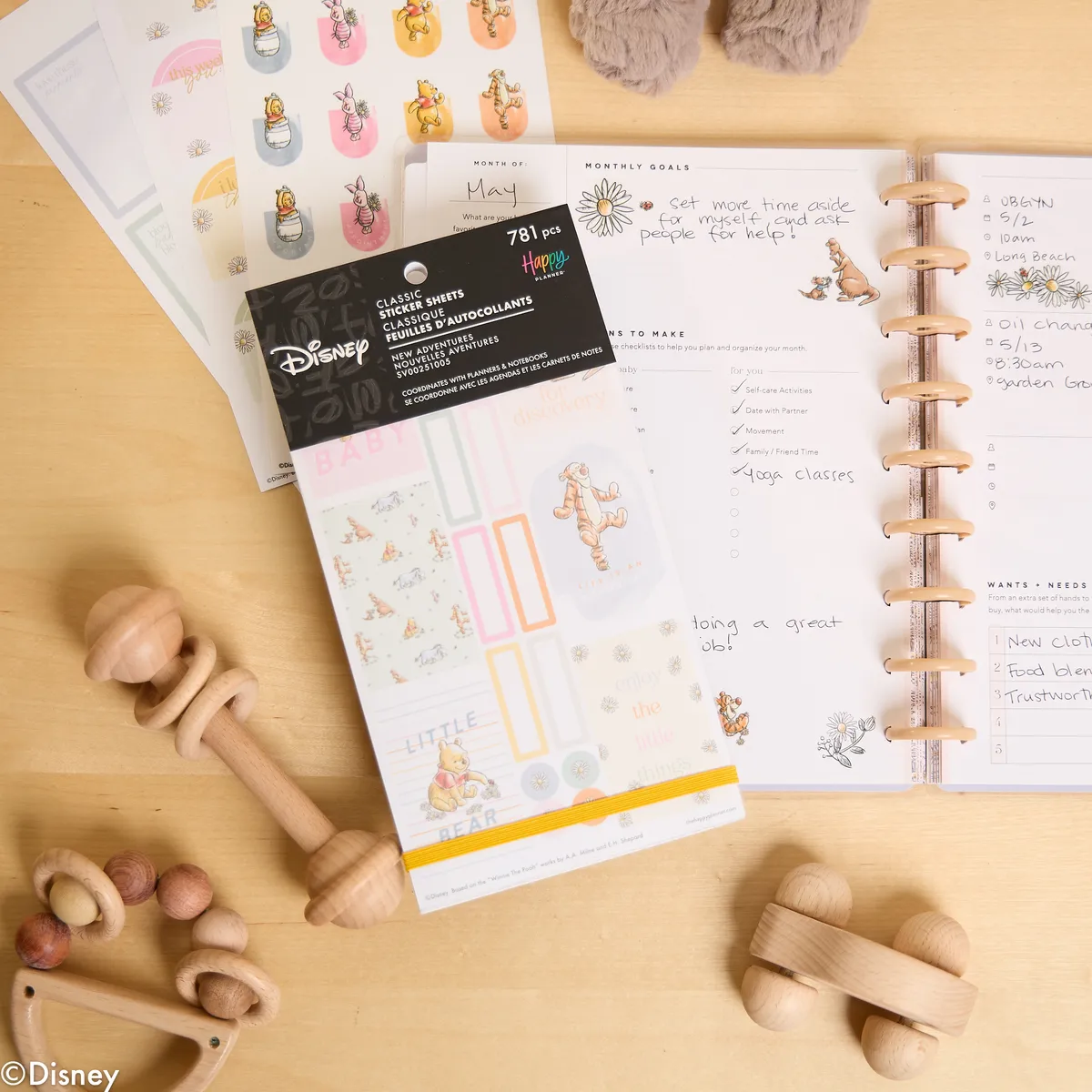 Happy Planner Disney Winnie the Pooh Baby stickers 30 feuilles 781 pièces