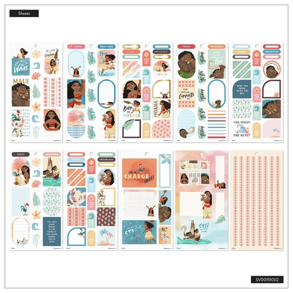 Happy Planner Disney Moana Value Pack stickers 428