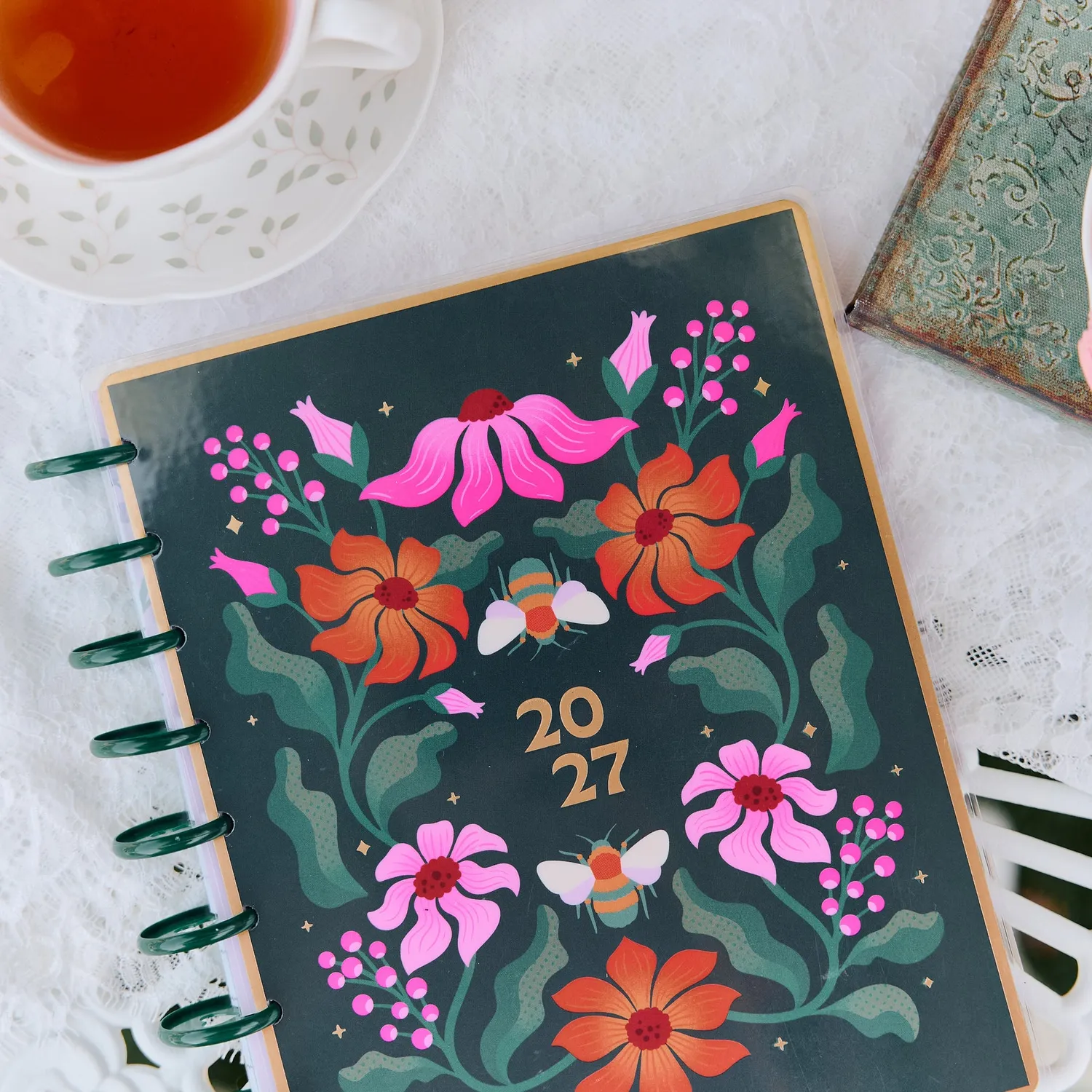 Happy Planner Hive & Bloom agenda Classic 12 mois 2027 vertical