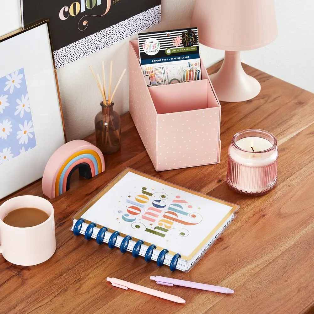 Happy Planner Bright Type agenda horizontal non daté 12 mois