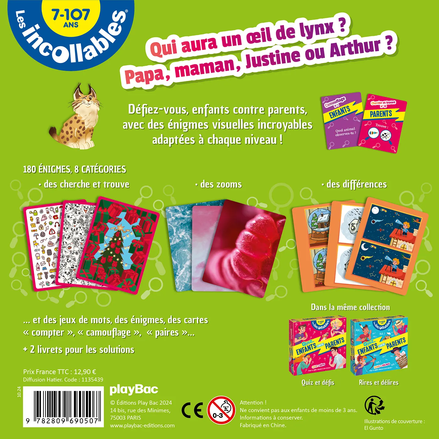 Frigobloc Les Incollables Enfants vs Parents boîte quiz visuel famille