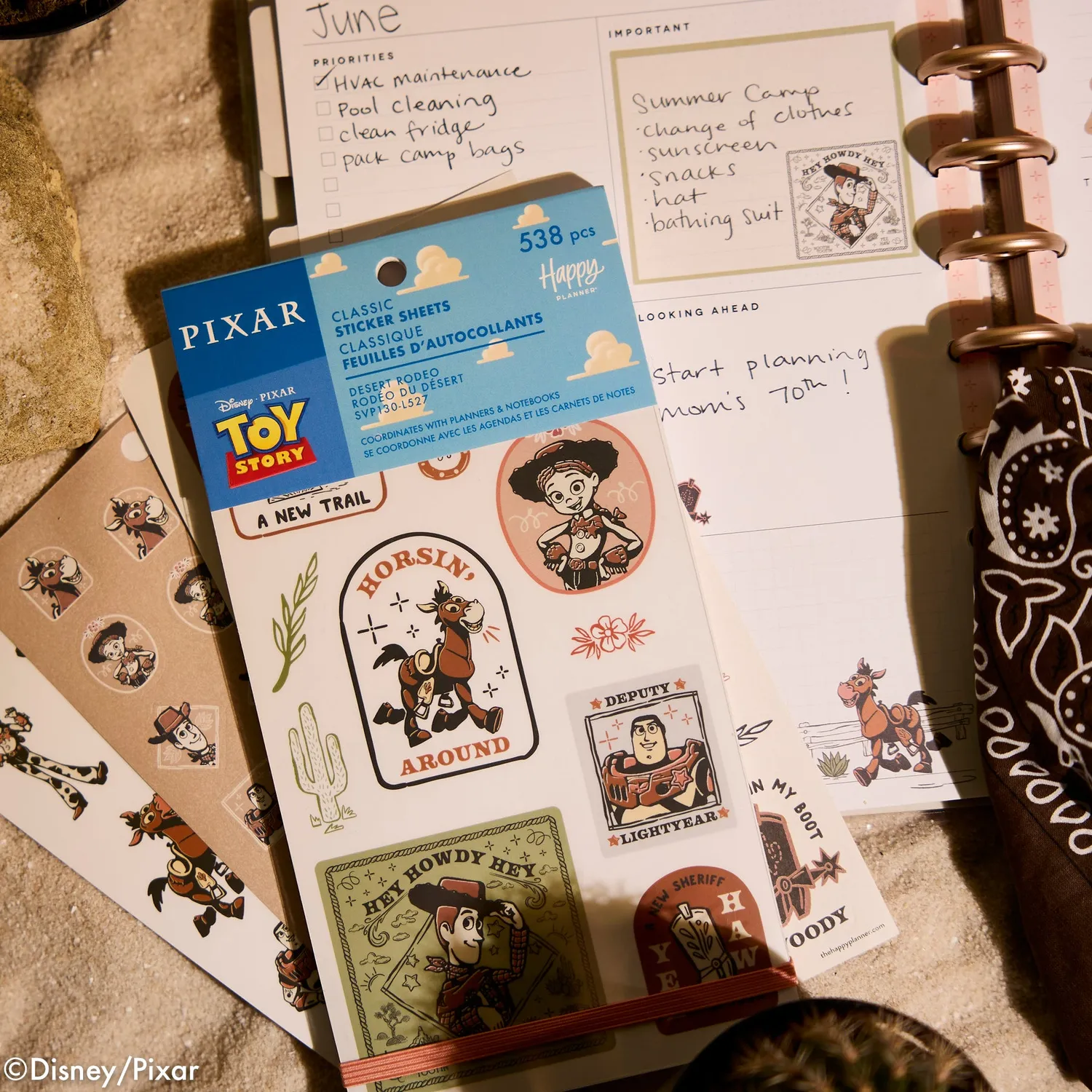 Happy Planner Toy Story Desert Rodeo stickers 30 planches