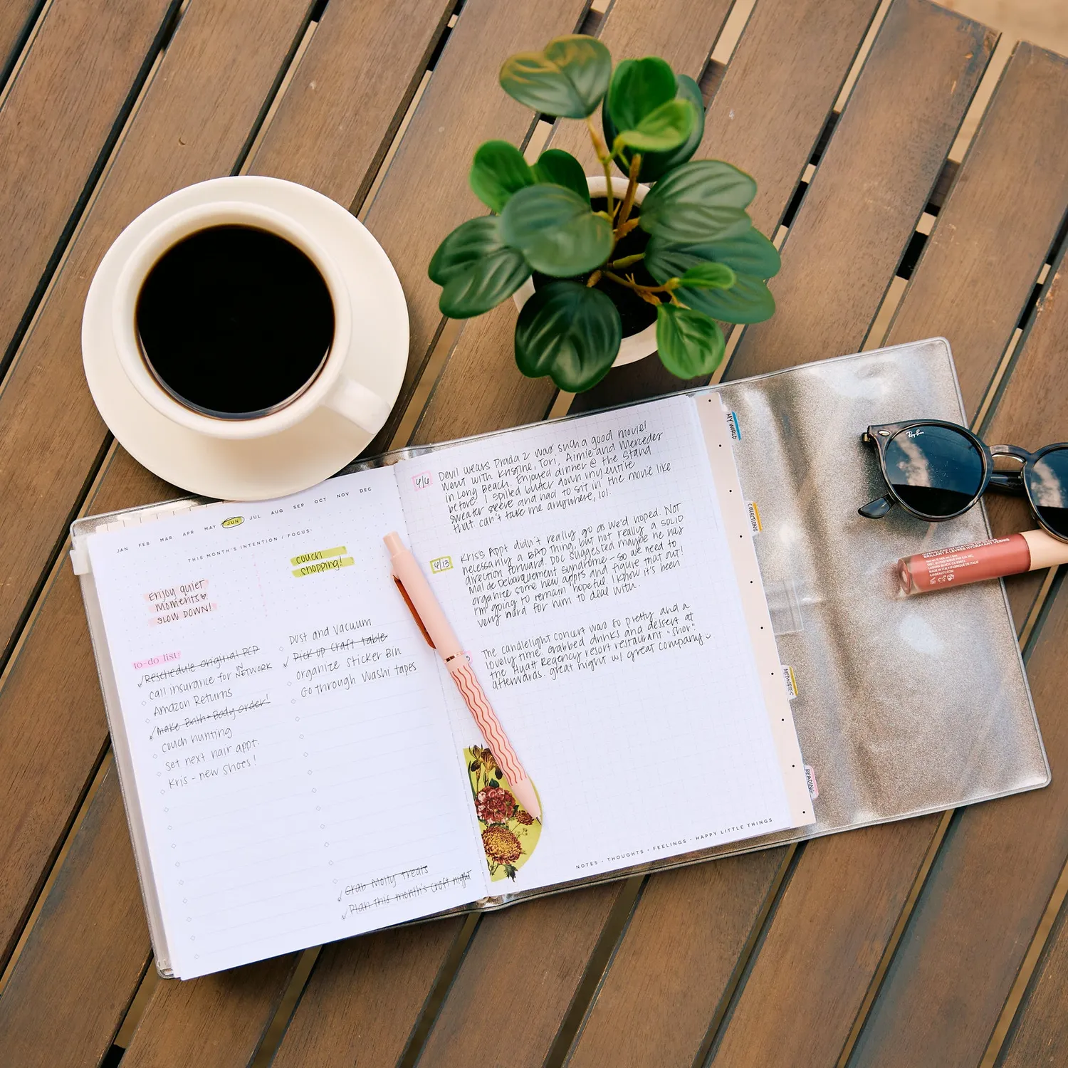 Happy Planner Frostlight Vinyl folio A5 rechargeable irisé