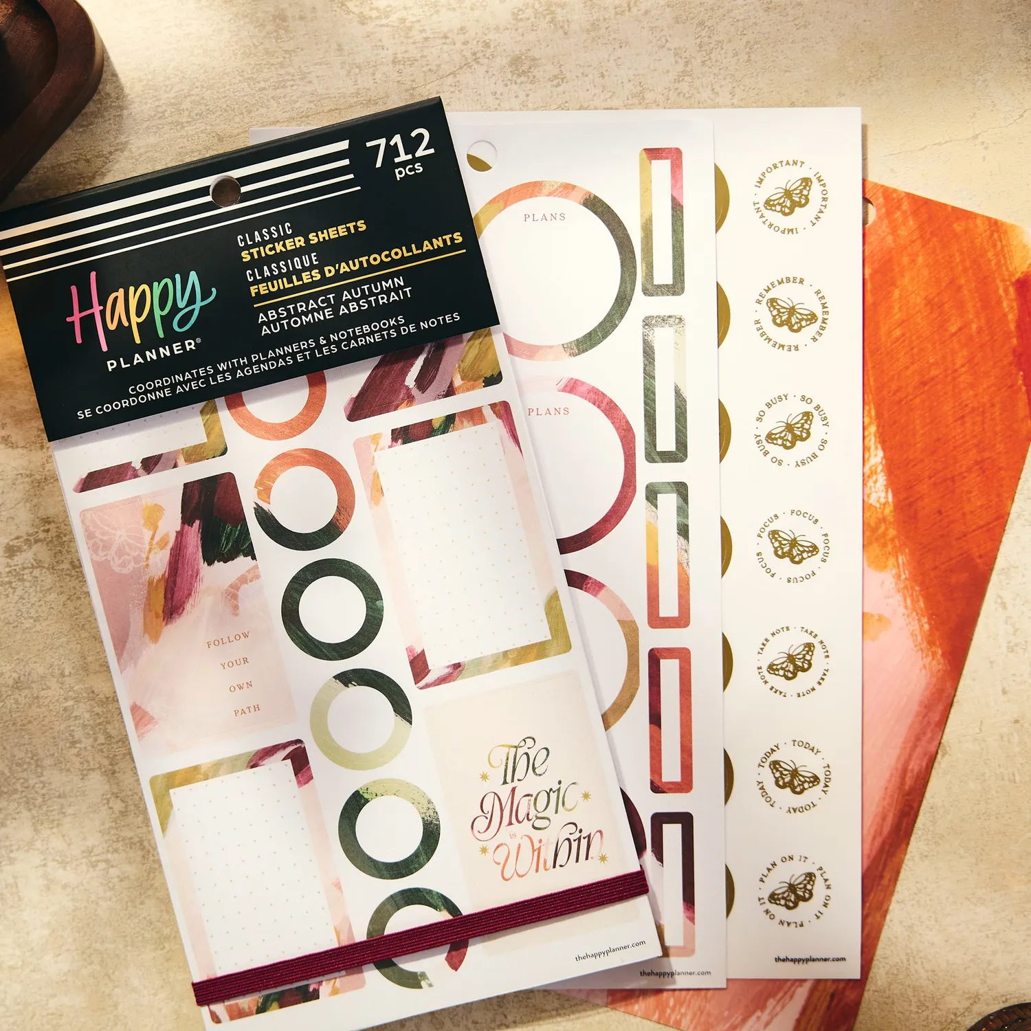 Me & my big ideas Abstract Autumn stickers value pack 30 planches terracotta