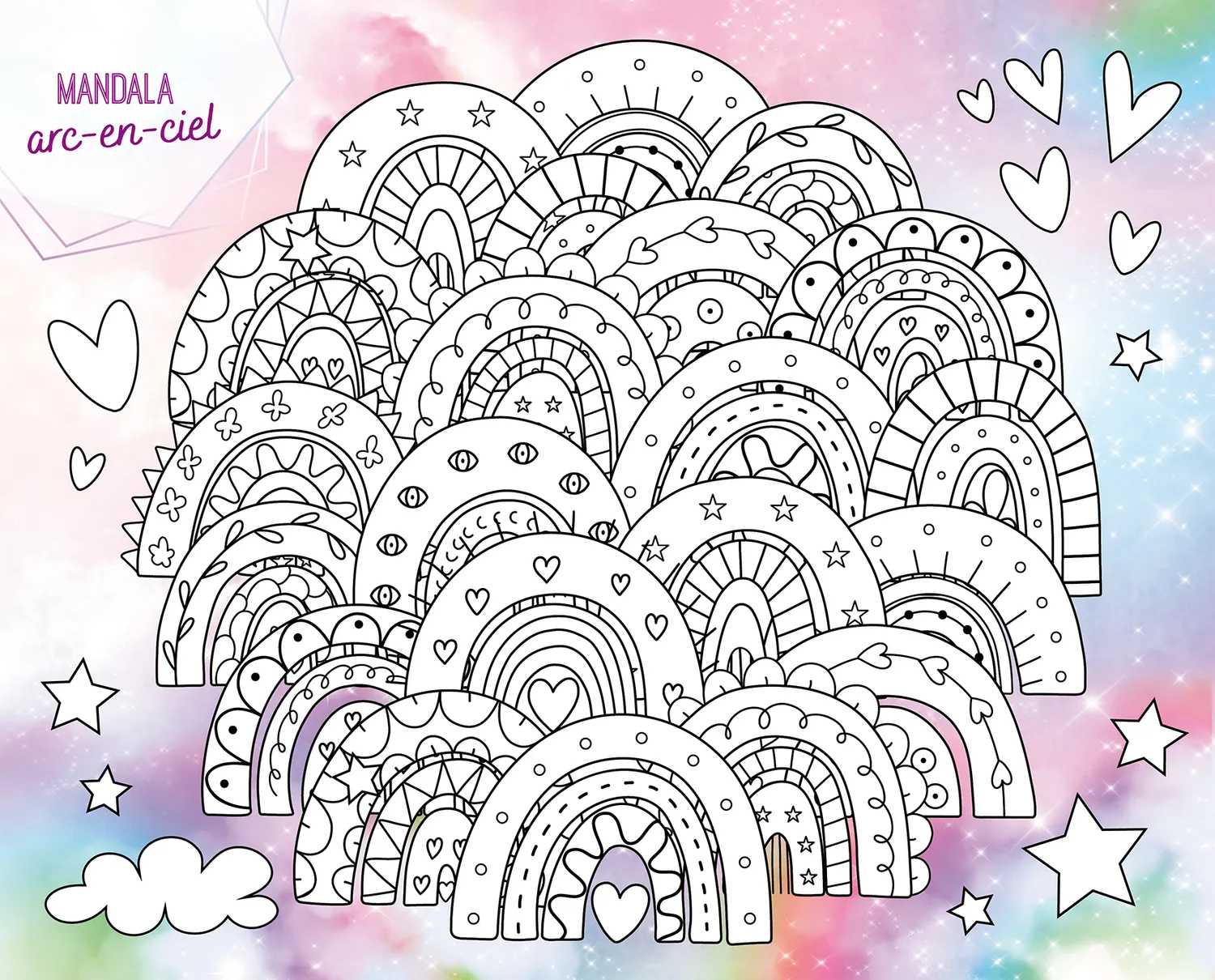 Licornes Magie Arc-en-ciel carnet créatif 580 stickers