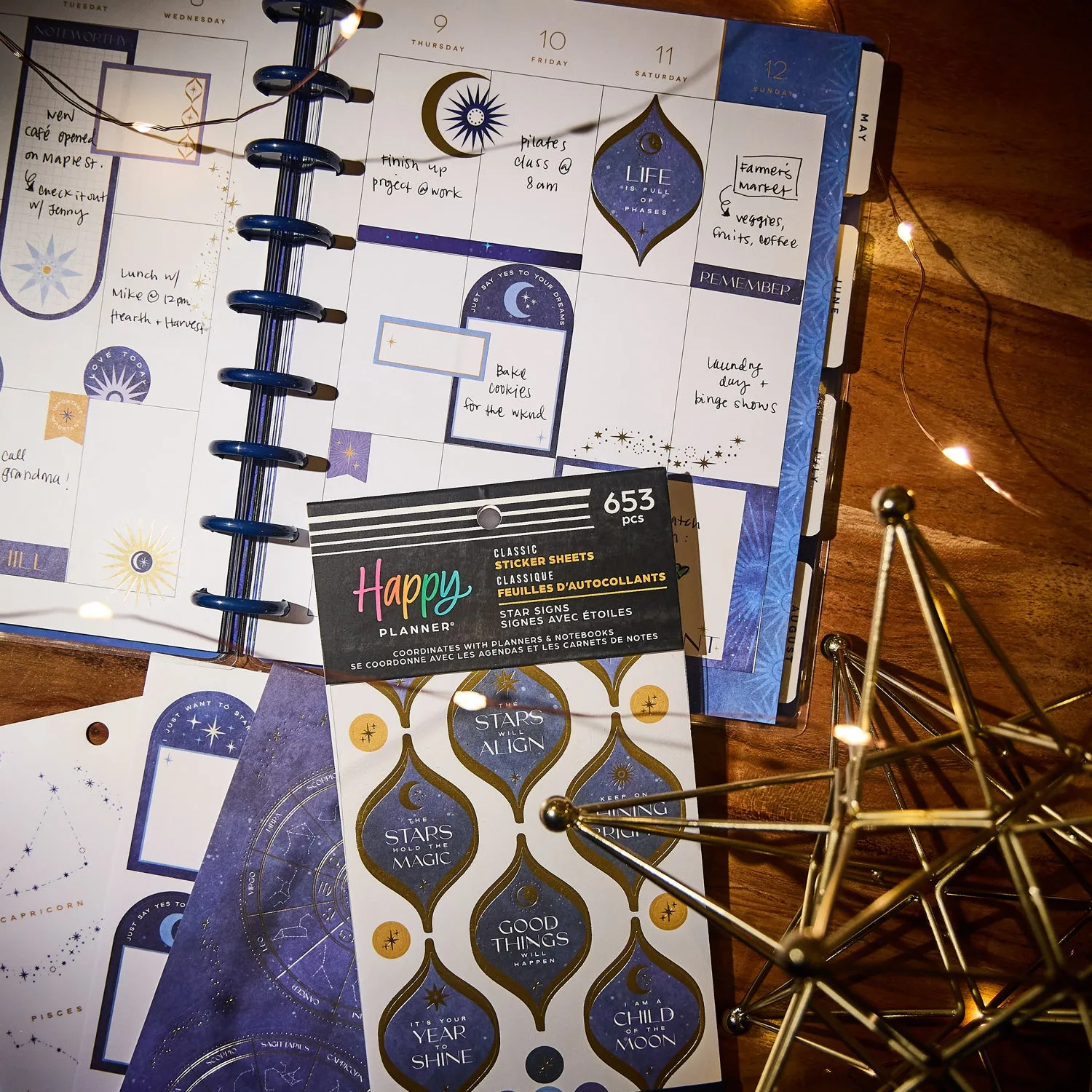 Happy Planner Star Signs stickers agenda 653 autocollants