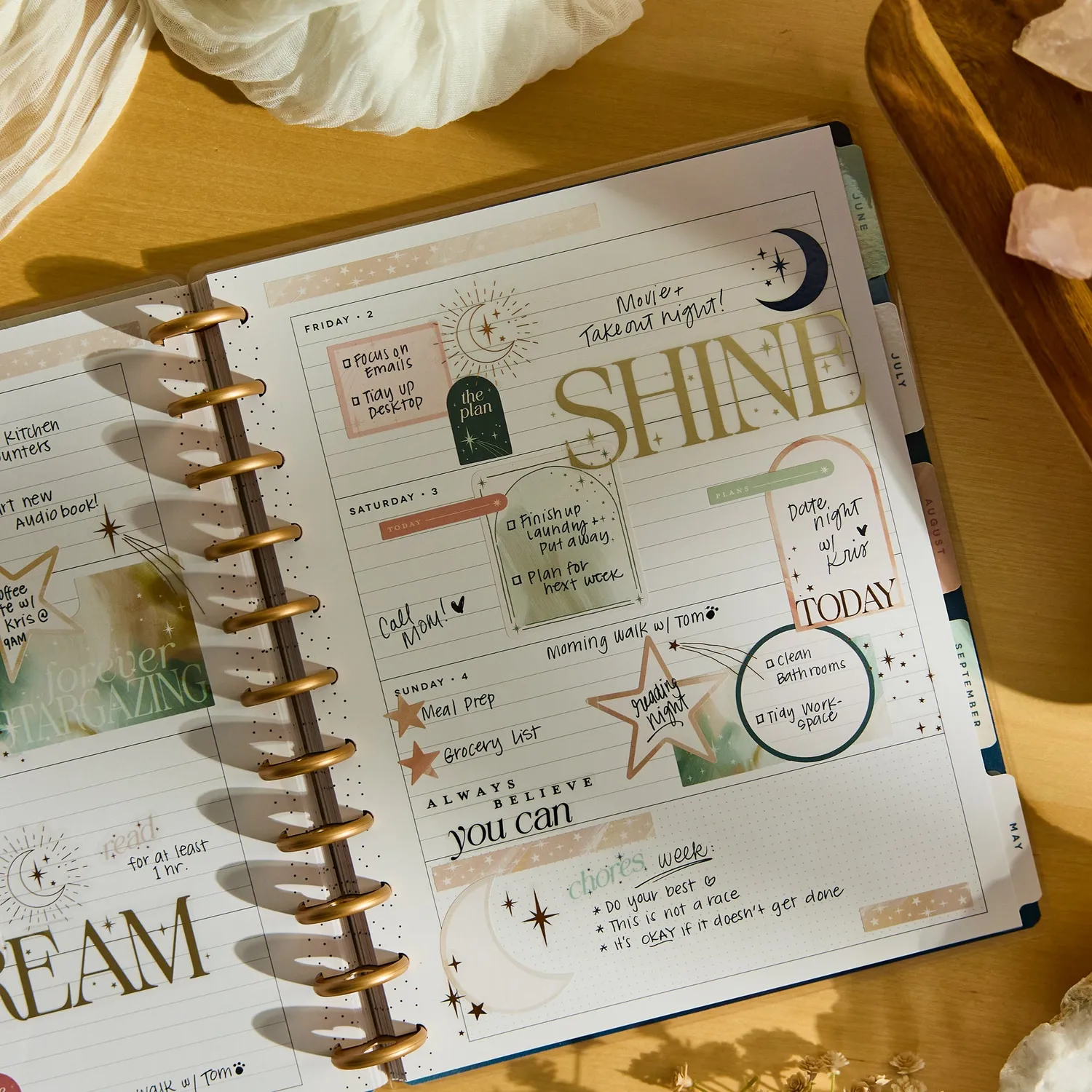 Happy Planner Starlit Glow agenda Big 2027 horizontal