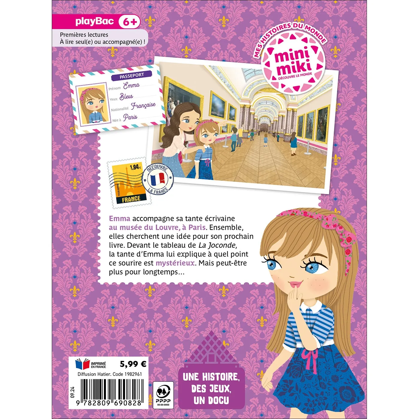 Frigobloc Minimiki Emma Mystère de la Joconde roman dès 6 ans