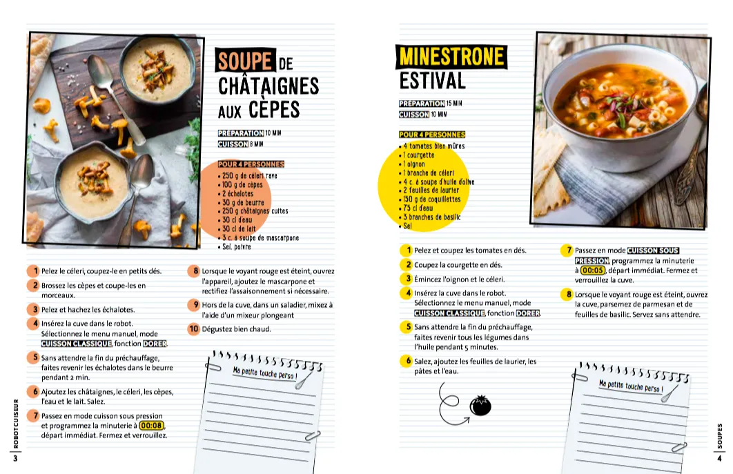 C'est mon robot cuiseur soupes livre recettes Cookeo