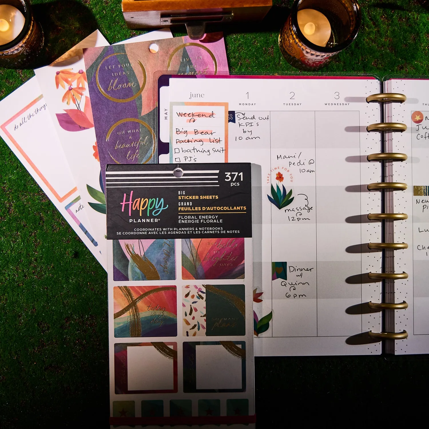Happy Planner Floral Energy stickers Big 371 autocollants