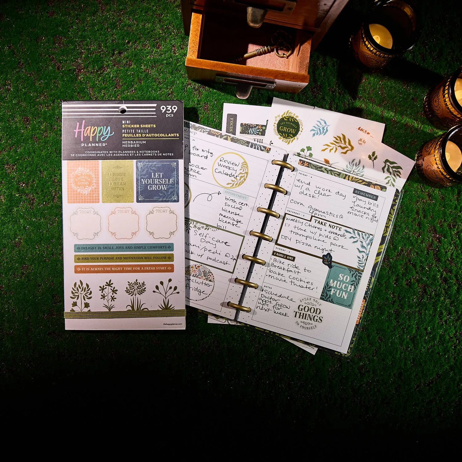 Happy Planner Herbarium carnet stickers Mini 939