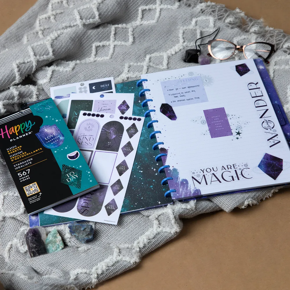 Happy Notes Stargazer lot carnet + stickers Big