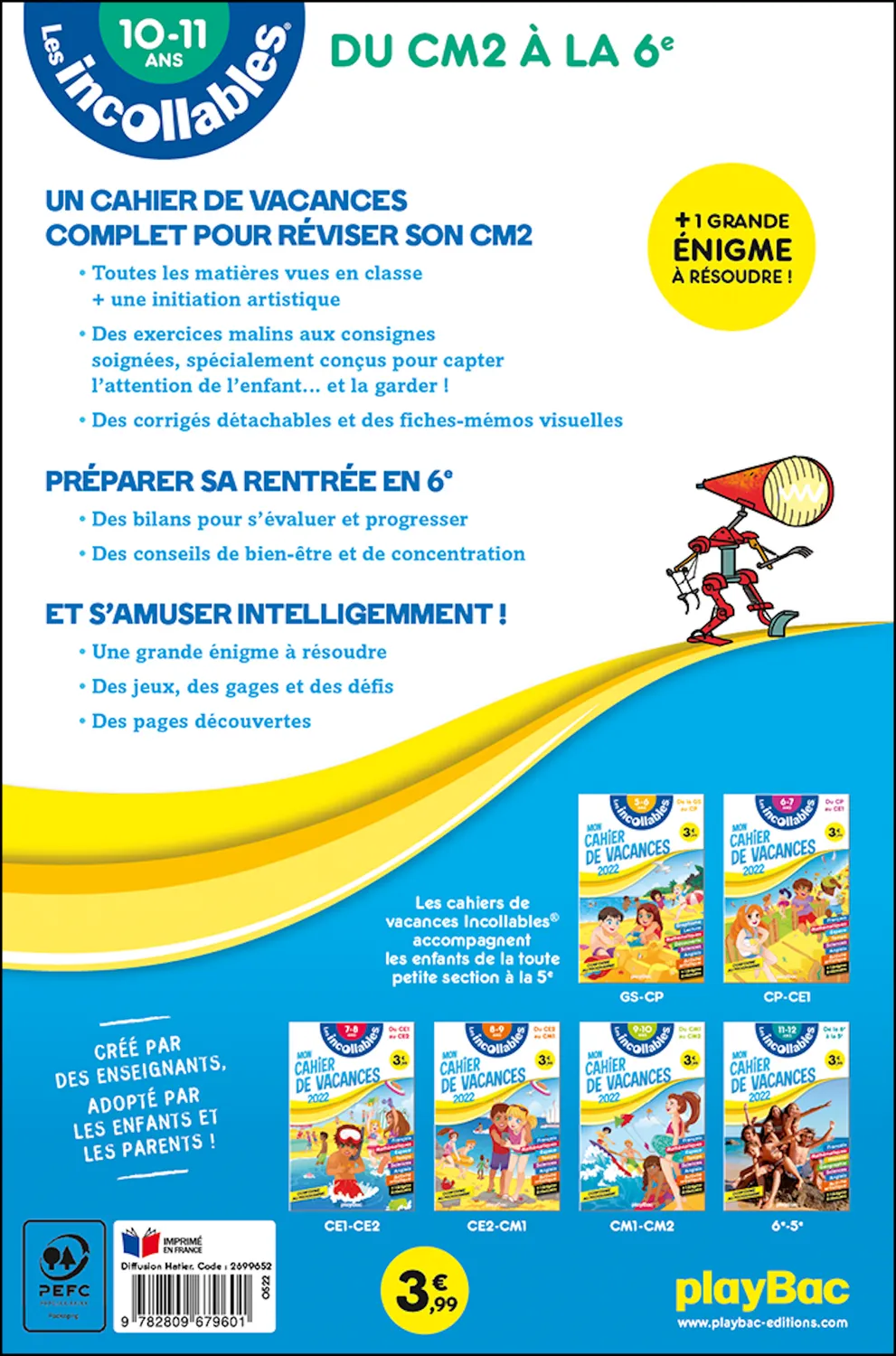 Frigobloc Incollables CM2-6e cahier vacances 10-11 ans