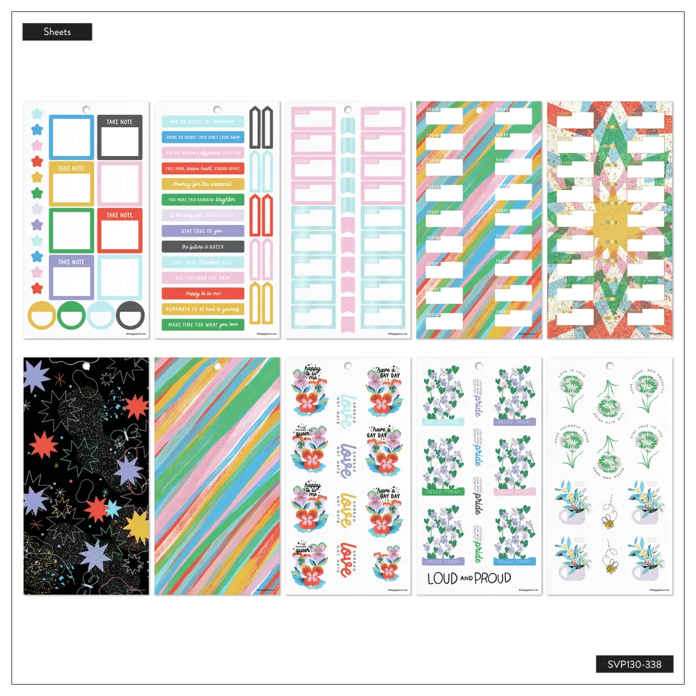 Happy Planner Blooming With Pride carnet stickers 30 planches 488