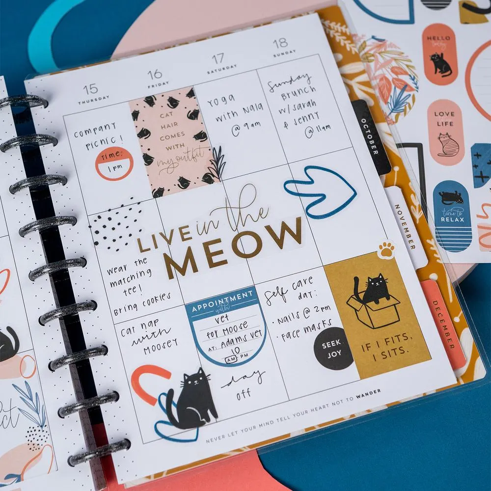 Happy Planner Modern Meow Value Pack autocollants 636 chat