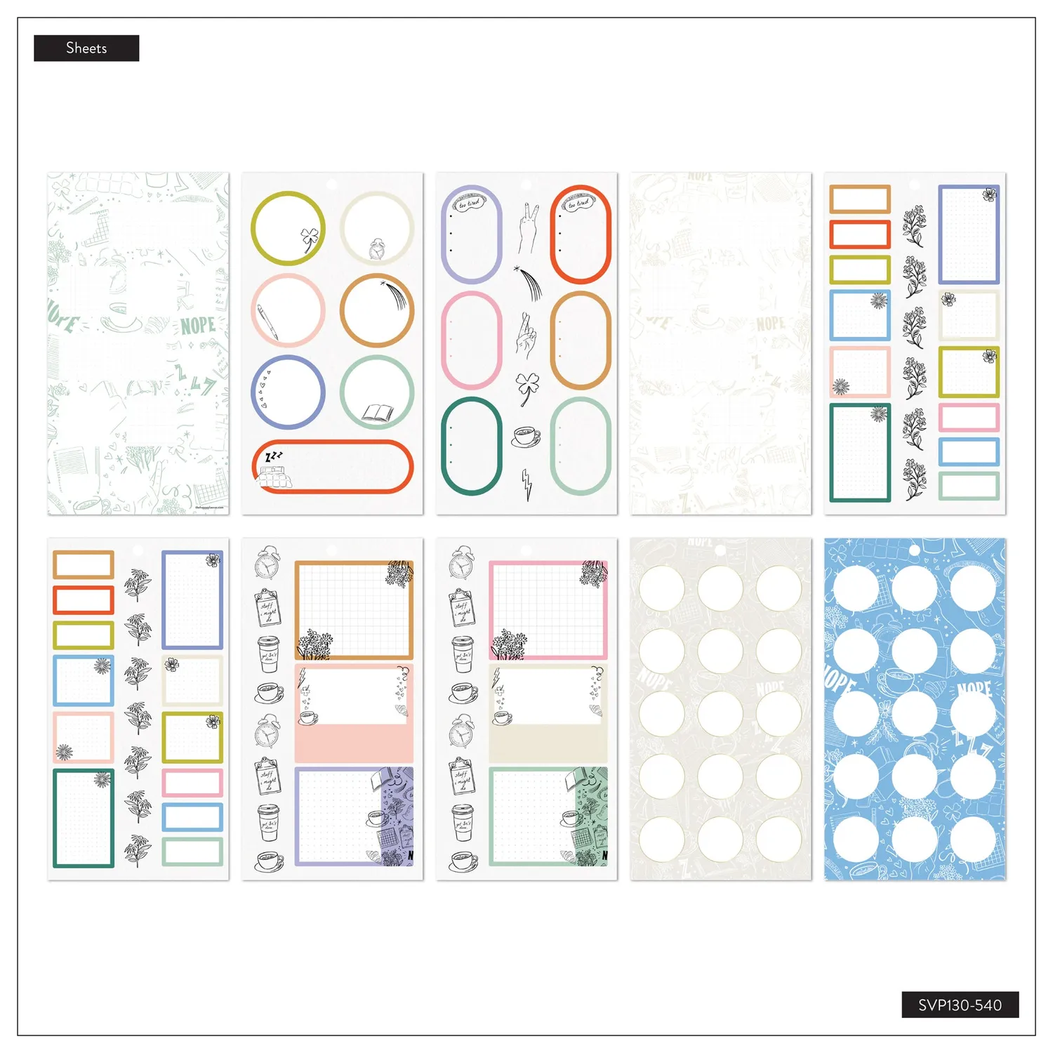 Happy Planner Pajama Plans Value Pack stickers classic