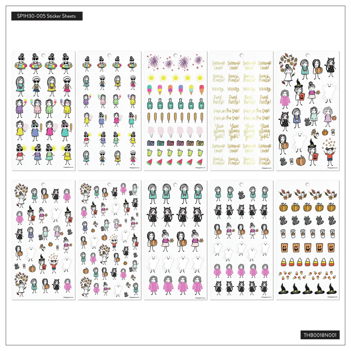 Happy Planner Seasonal Stick Babe stickers 920 4 saisons