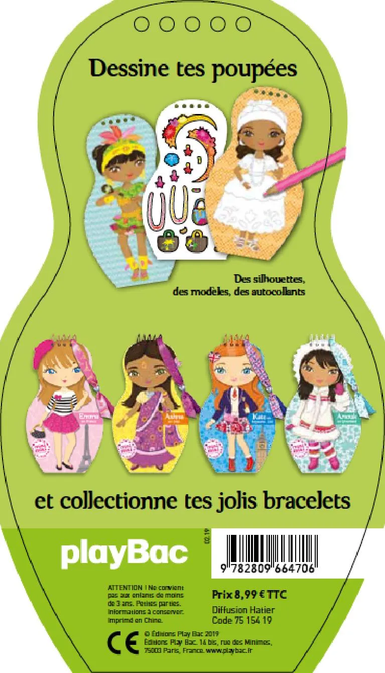 Minimiki Isabela Brésil carnet créatif stickers bracelet
