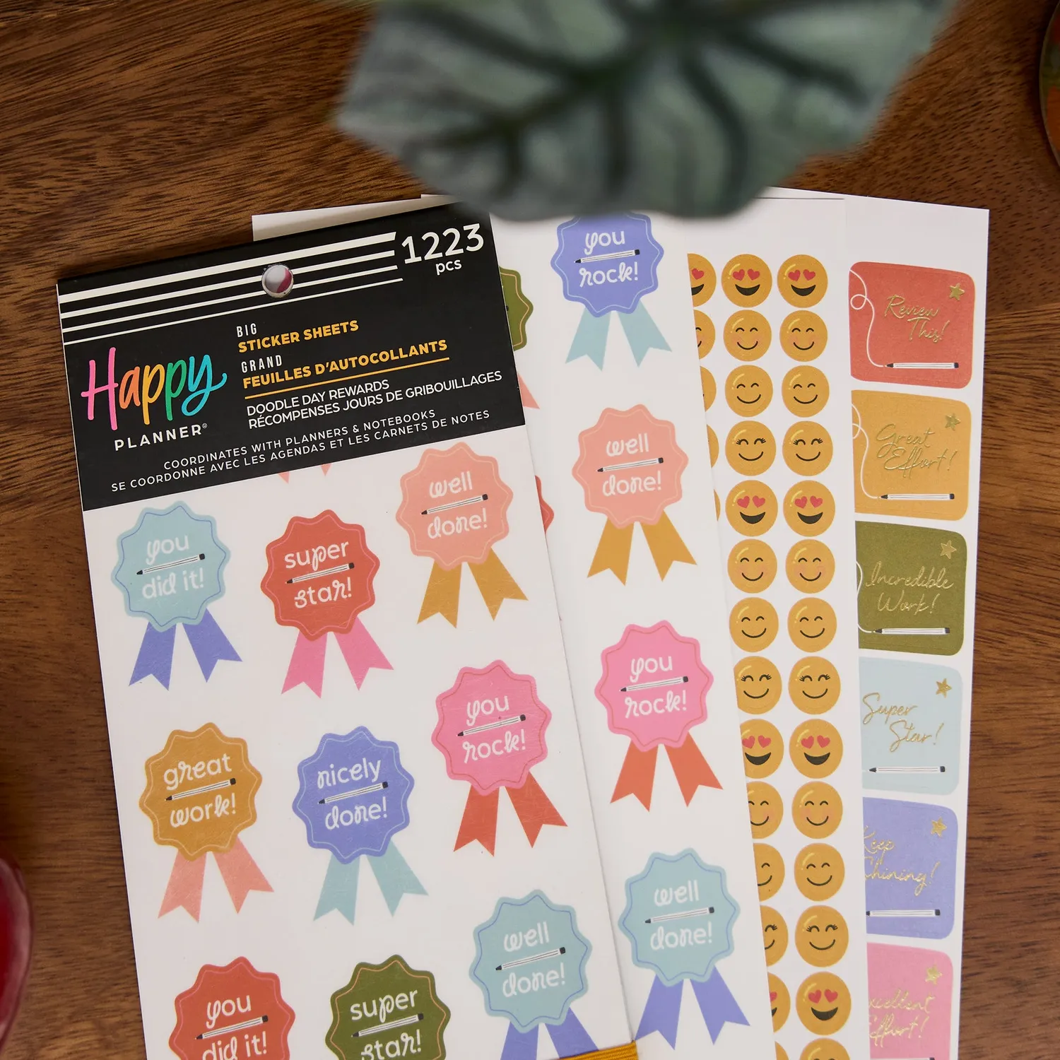 Happy Planner Teacher Rewards stickers récompense Big 30 feuilles
