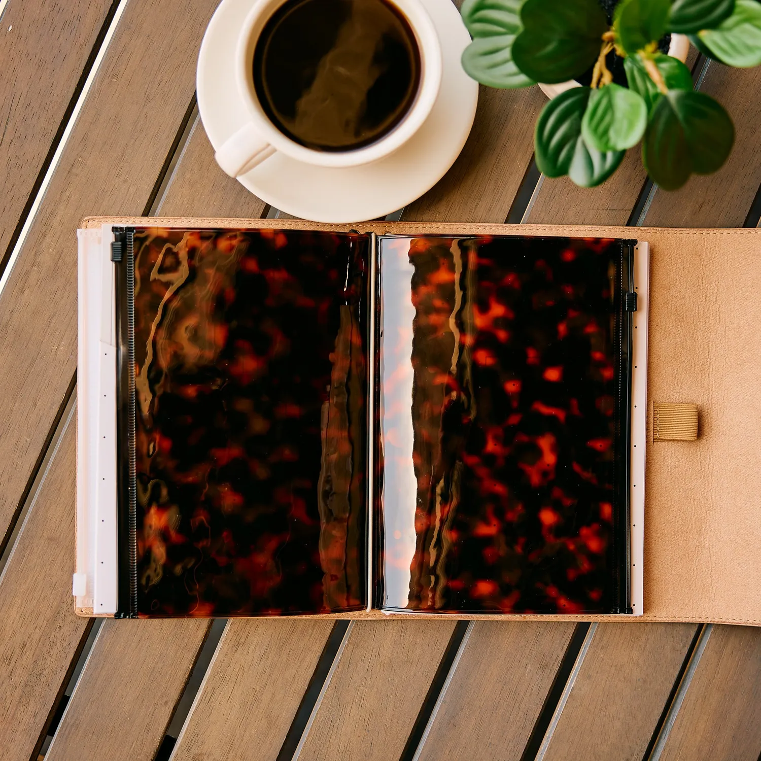 Happy Planner Folio pochette Amber Tortoise vinyle A5