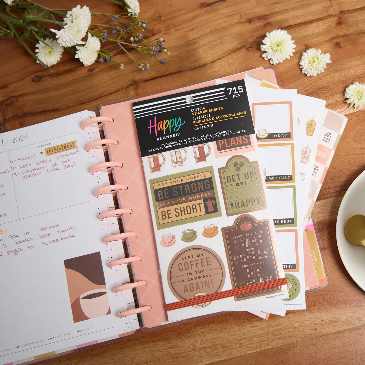 Happy Planner Cafécore Value Pack stickers 715 café