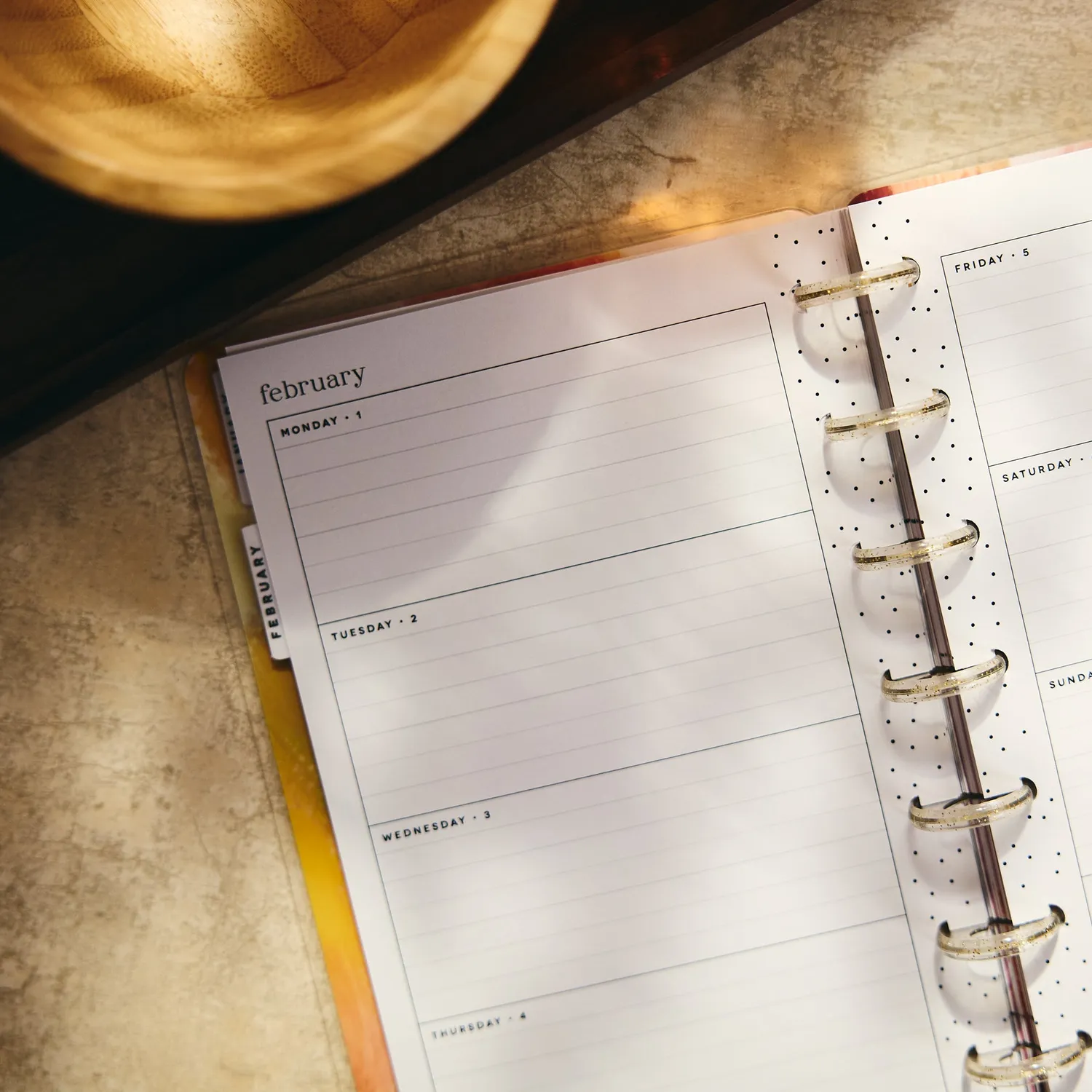Happy Planner Abstract Autumn agenda 2027 Mini horizontal 12 mois
