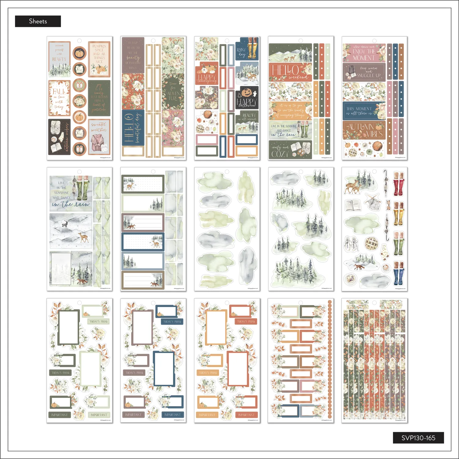 Happy Planner stickers Fall Harvest 718 autocollants
