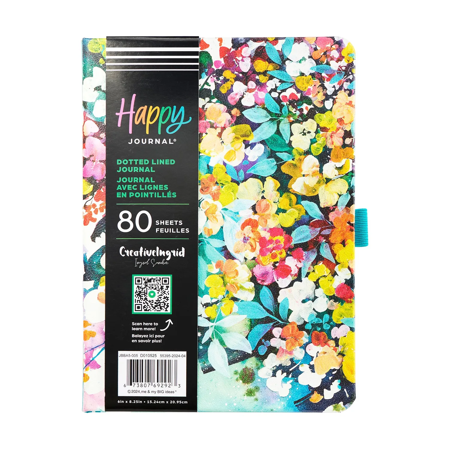 Happy Planner Serene Garden carnet pointillé 80 feuilles floral