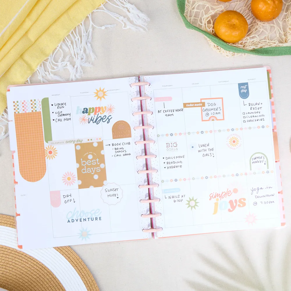 Happy Planner Simple Joys agenda Big vertical 12 mois