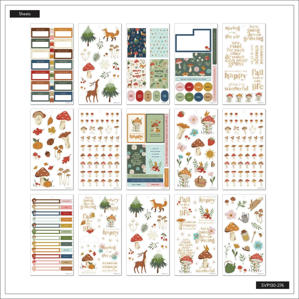 Happy Planner Woodland Seasons Big stickers 621 autocollants saisons