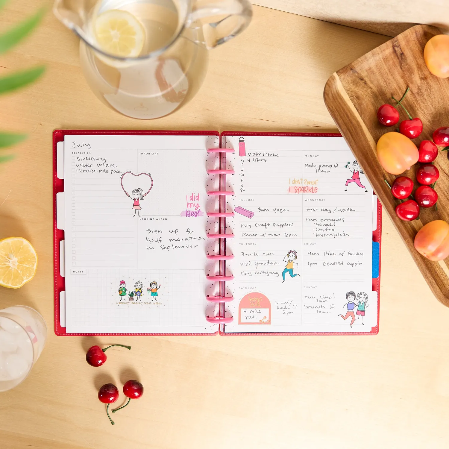 Happy Planner Sunshine Splash agenda Classic dashboard non daté
